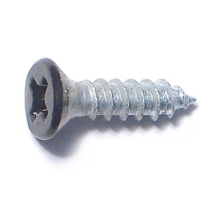 Midwest Fastener Wood Screw, #5, 1/2 in, Black Steel Flat Head Phillips Drive, 50 PK 79341